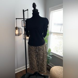 Sexy Leopard Print Pencil Skirt. Size 18.